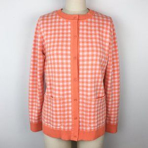 Gingham Jacquard Sweater Cardigan